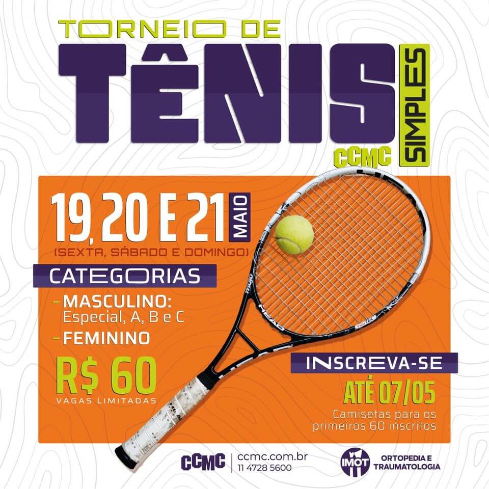 Torneio de Tênis Simples CCMC  Clube de Campo de Mogi das Cruzes